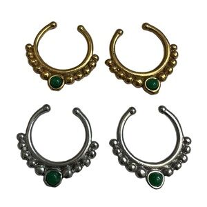 Cat eye Drop Fake Septum Hanger For Unpierced Nose 4 Pack NEW | 13.5mm | 1.5mm